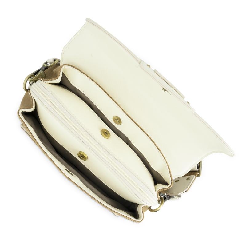 El Potro Bolso Bandolera Solapa Ivory/coñac- EL POTRO