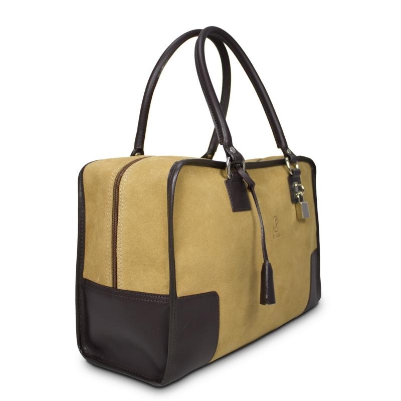El Potro Bolso Bowling Mujer En Piel Vacuno Color Camel - Caza