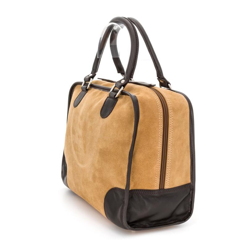 El Potro Bolso Bowling Mujer En Piel Vacuno Color Camel - Caza