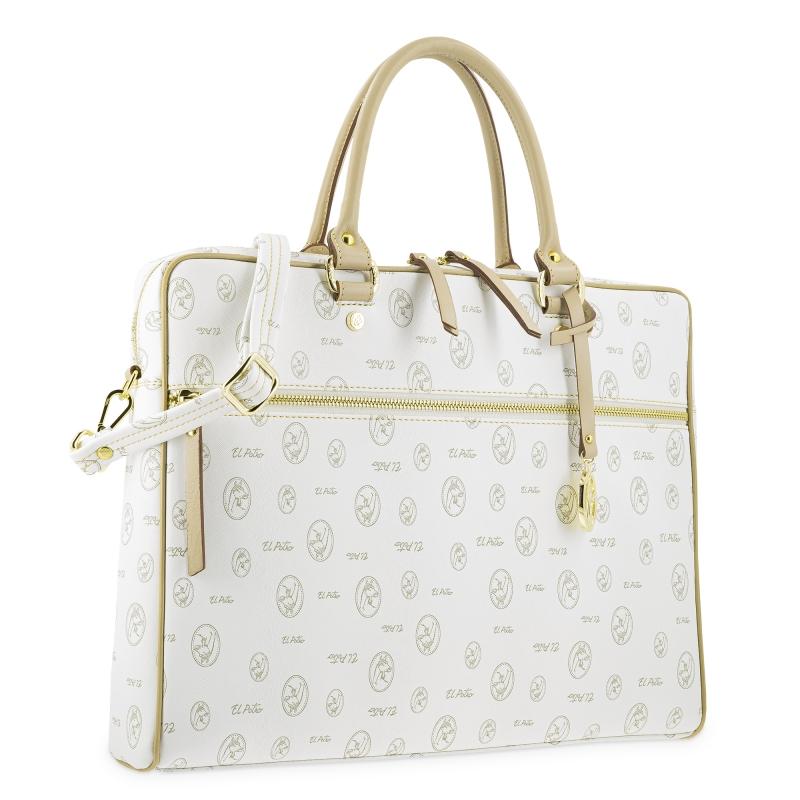 El Potro Bolso Carpeta Grande De Mujer En Color Blanco - EL POTRO