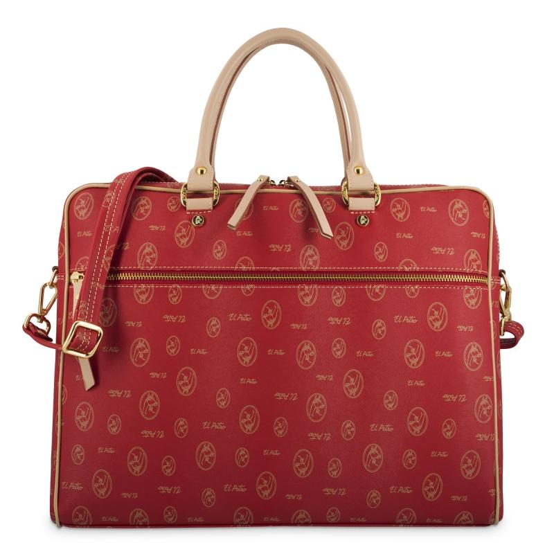 El potro Bolso carpeta grande de mujer en color rojo - EL POTRO