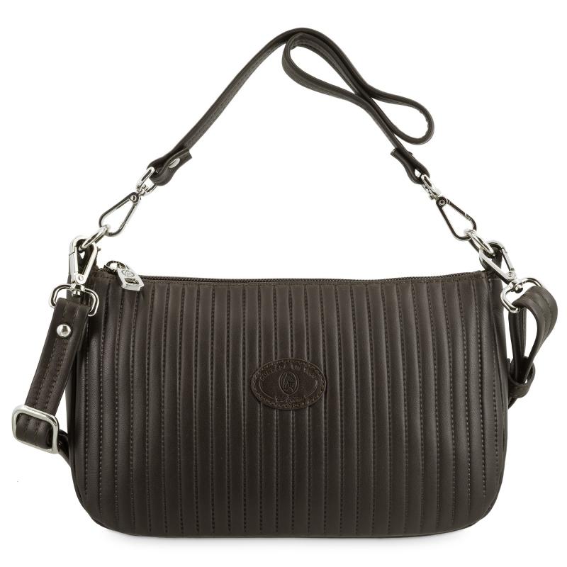 El potro Bolso de 2 asas de mujer en piel vacuno color marrón- Cromo