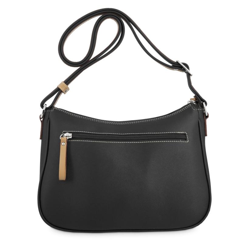 El Potro Bolso Góndola 3 Cremalleras De Mujer Color Negro - Base