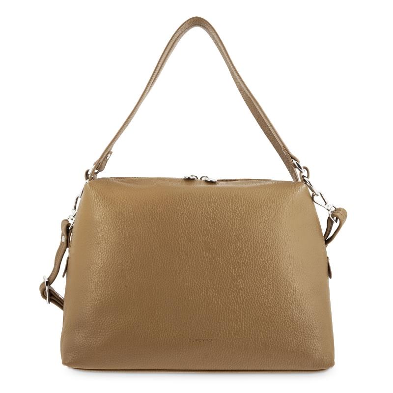 El potro Bolso hobo carry all grande piel vacuno color cuero-Floater