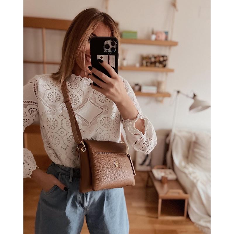 El Potro Bolso Hobo De Mujer En Piel Vacuno Color Cuero- Oasis