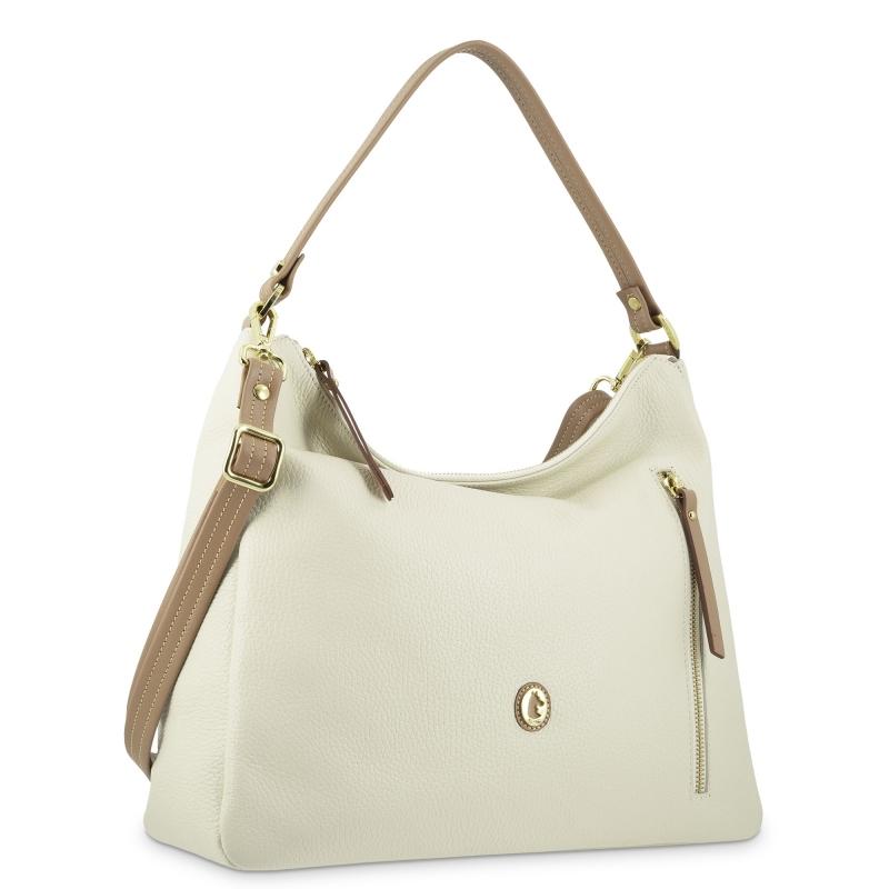 El Potro Bolso Hobo De Mujer En Piel Vacuno Color Ivory- Oasis