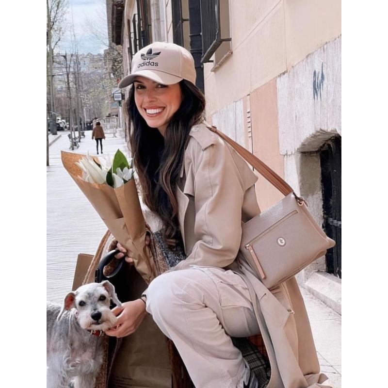 El Potro Bolso Hobo De Mujer En Piel Vacuno Color Topo- Oasis