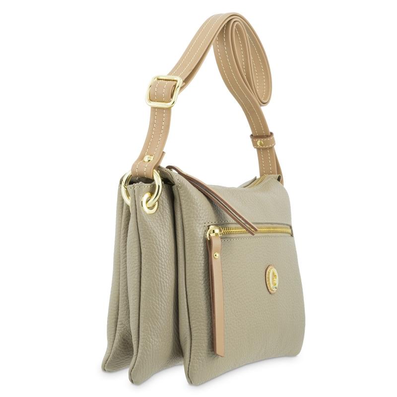 El Potro Bolso Hobo De Mujer En Piel Vacuno Color Topo- Oasis