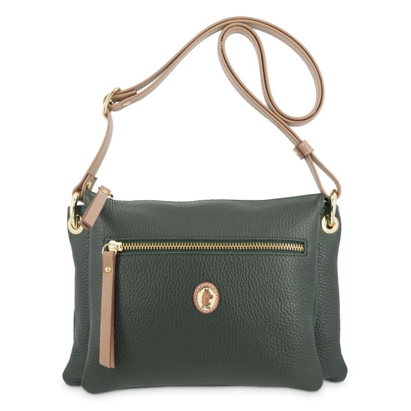 El potro Bolso Hobo de mujer en piel vacuno color verde- Oasis