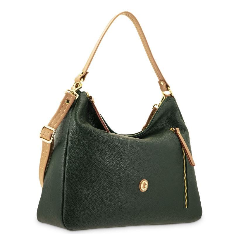 El Potro Bolso Hobo Grande De Mujer En Piel Vacuno Color Verde- Oasis