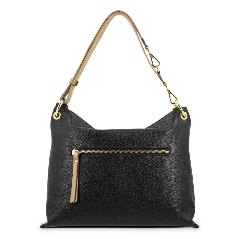 El Potro Bolso Hobo Mediano En Piel Vacuno Color Negro - Oasis