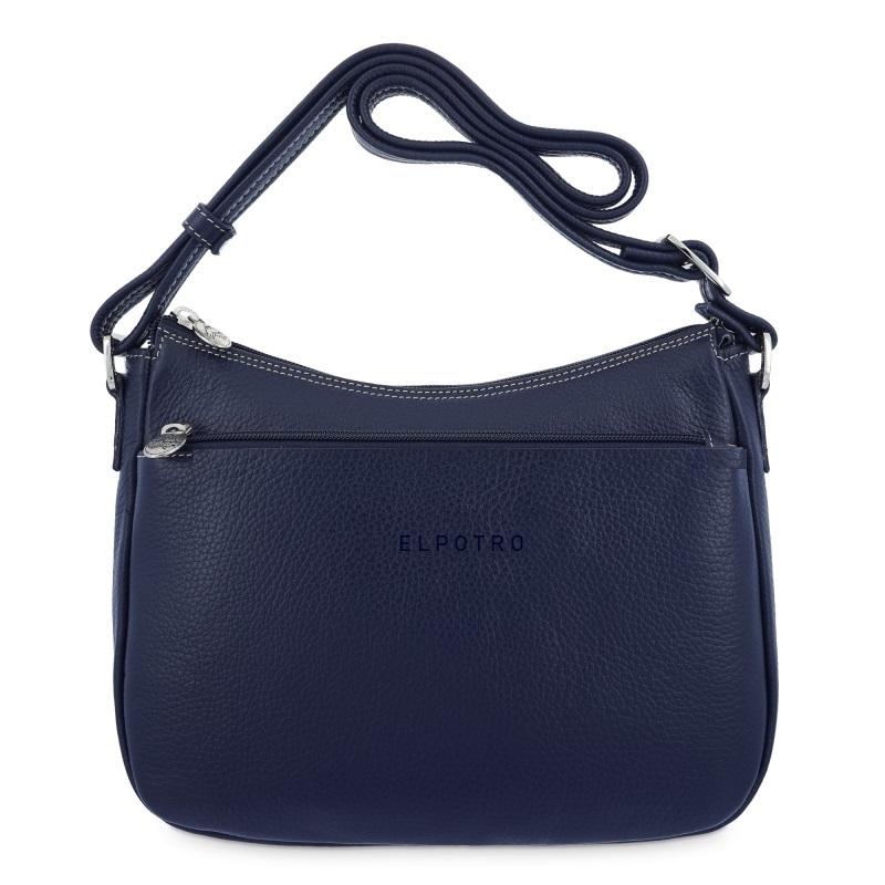 El potro Bolso Hobo mujer en piel vacuno color azul - Floater