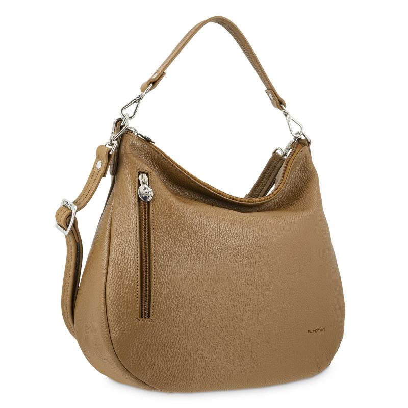El Potro Bolso Hobo Mujer En Piel Vacuno Color Cuero - Floater