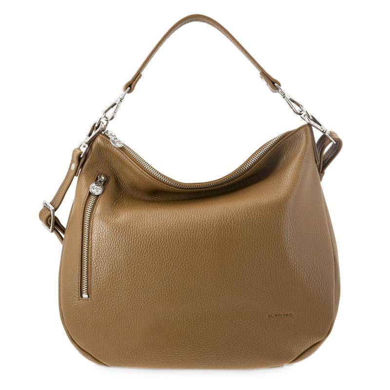 El potro Bolso Hobo mujer en piel vacuno color cuero - I R I S