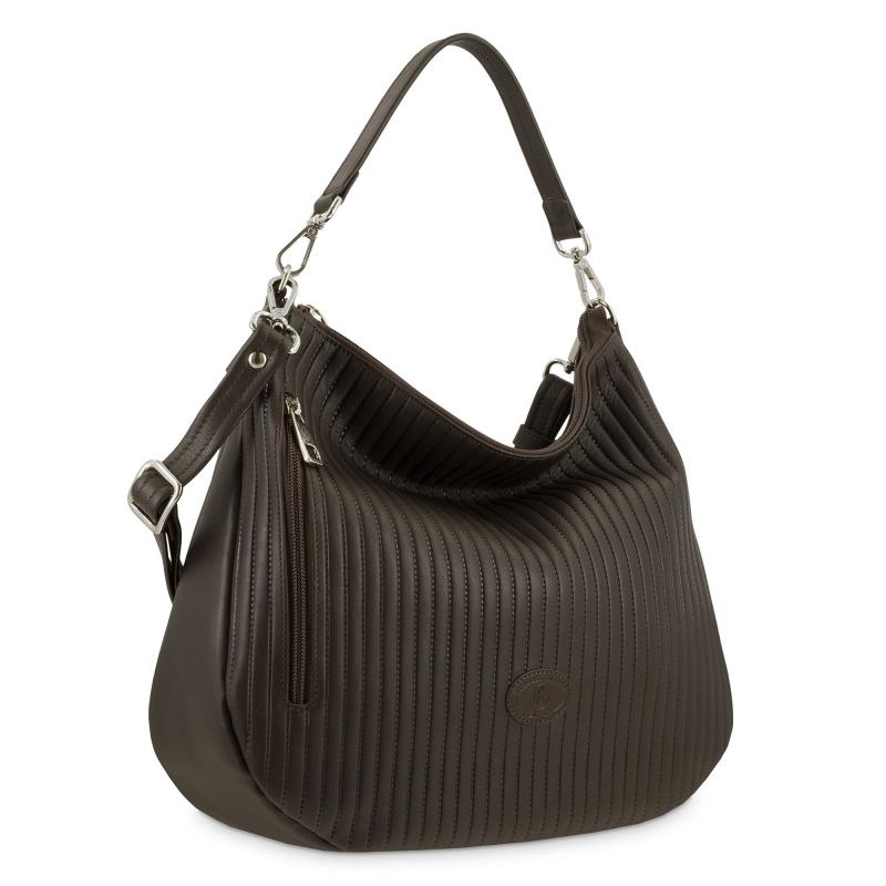 El Potro Bolso Hobo Mujer En Piel Vacuno Color Marrón- Cromo