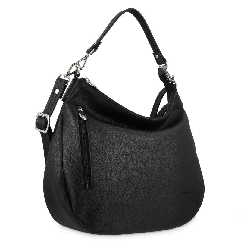 El Potro Bolso Hobo Mujer En Piel Vacuno Color Negro - Floater