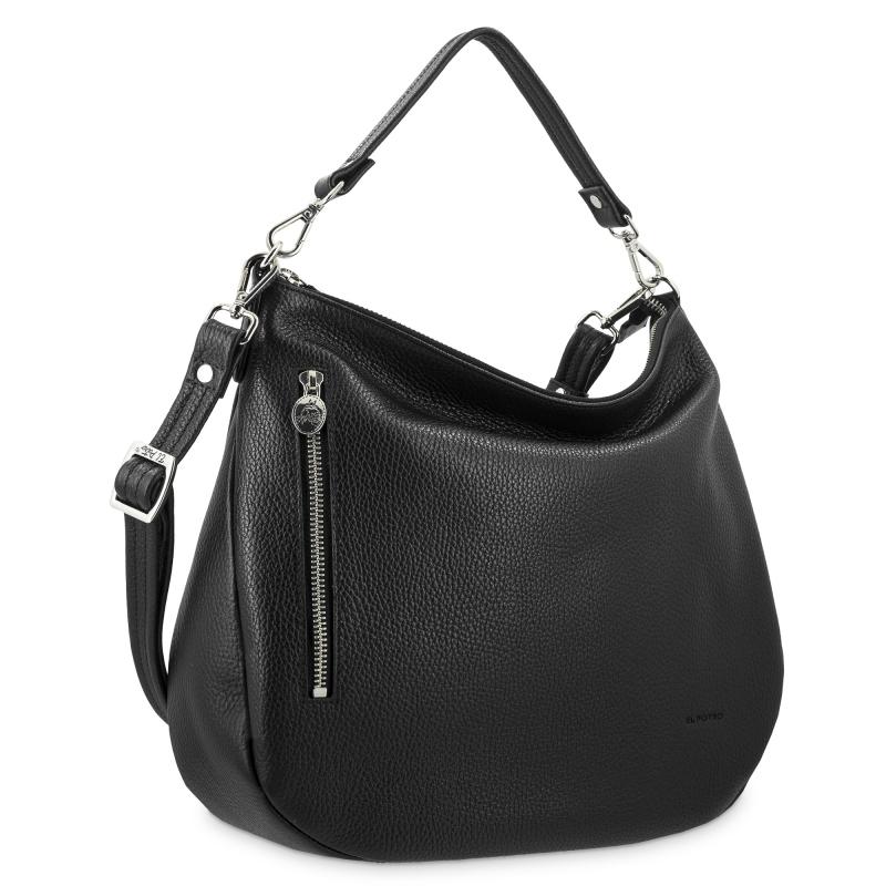 El Potro Bolso Hobo Mujer En Piel Vacuno Color Negro - I R I S