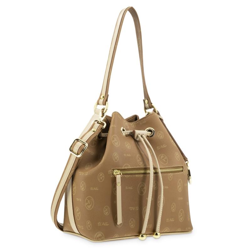 El Potro Bolso Saco Mujer En Lona Cuero Y Piel Vacuno Cuero-Vintage