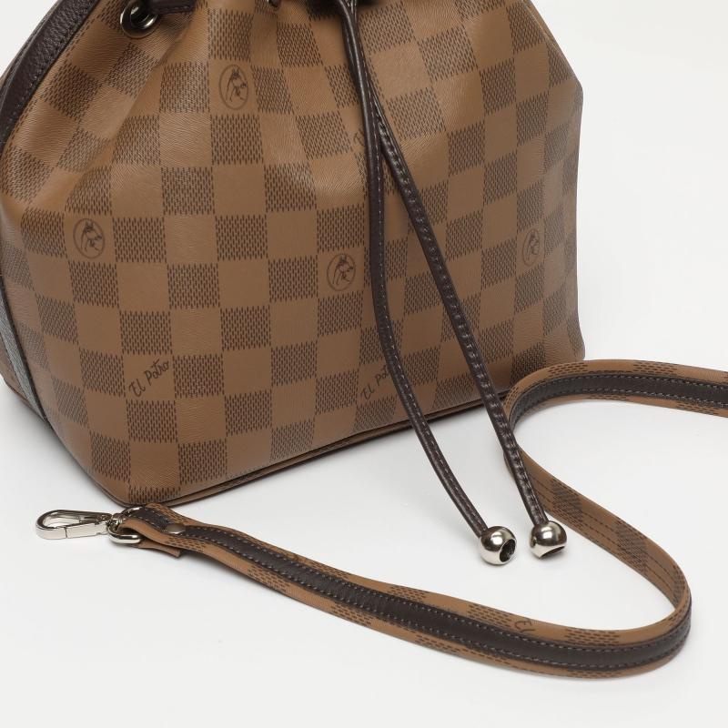 El Potro Bolso Saco Mujer En Lona Y Piel Vacuno Color Moca - Chess