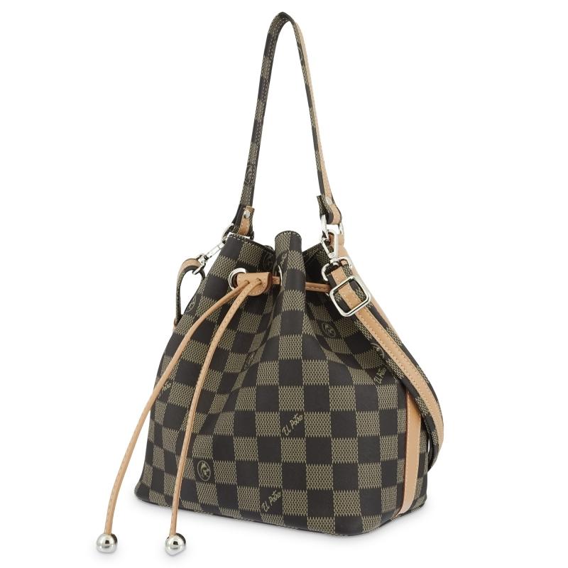 El Potro Bolso Saco Mujer En Lona Y Piel Vacuno Color Negro - Chess