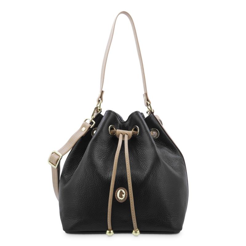 El potro Bolso Saco mujer en piel vacuno color negro - Oasis