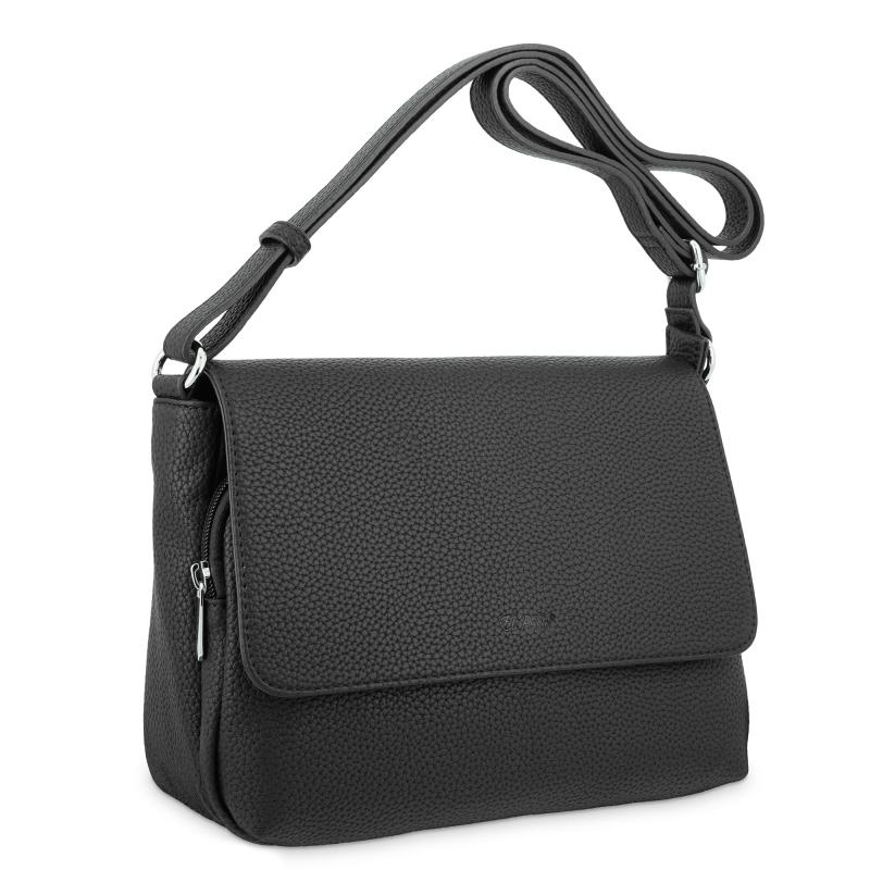 El Potro Bolso Solapa Bandolera De El Potro Color Negro-Siena