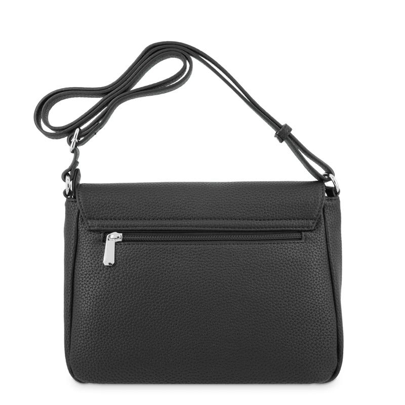 El Potro Bolso Solapa Bandolera De El Potro Color Negro-Siena