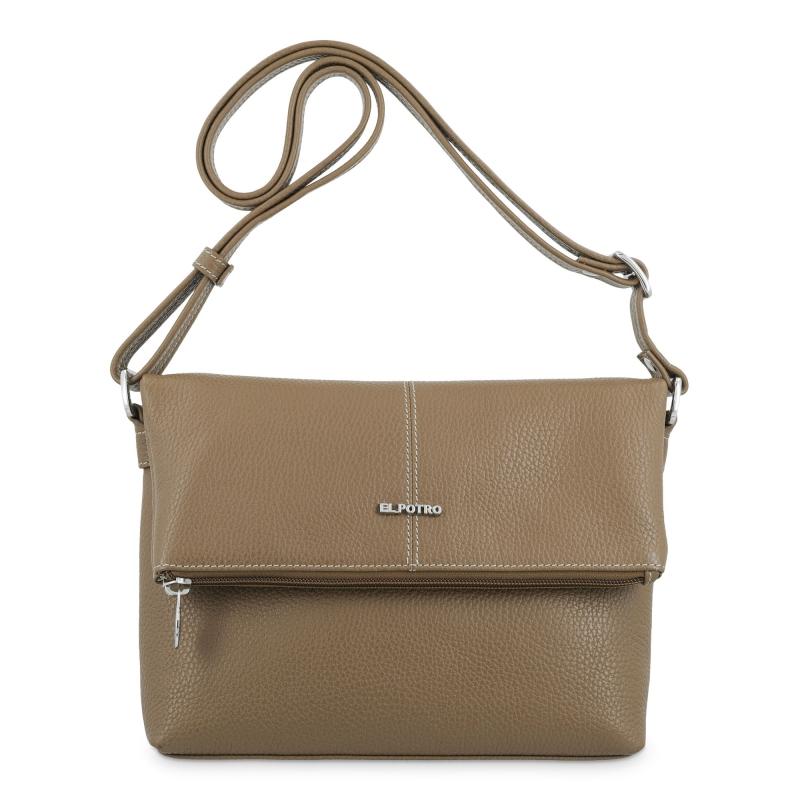 El potro Bolso solapa bandolera mediano en piel vacuno color cuero - Floater