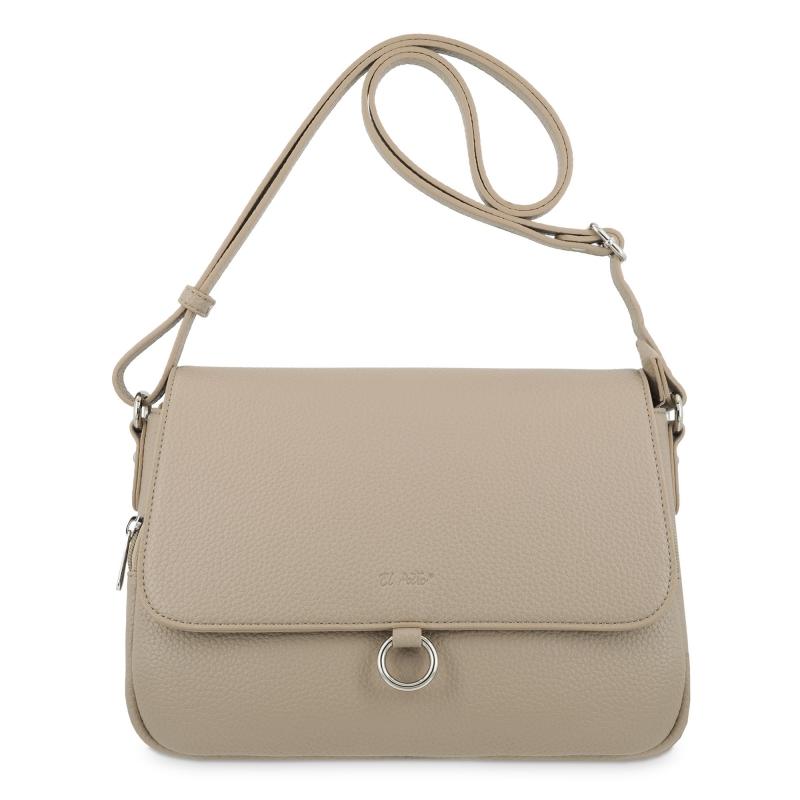 El potro Bolso solapa grande bandolera de El Potro color almendra-Siena