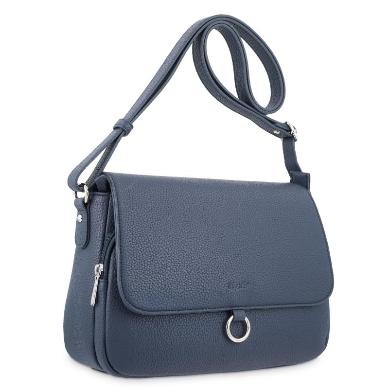 El Potro Bolso Solapa Grande Bandolera De El Potro Color Azul-Siena