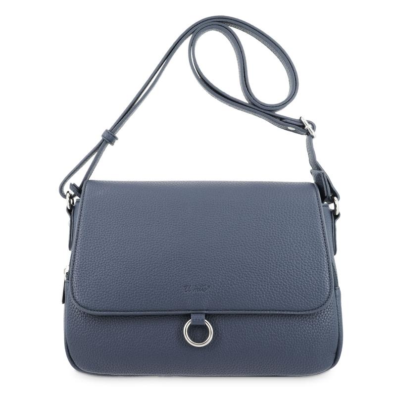 El potro Bolso solapa grande bandolera de El Potro color azul-Siena
