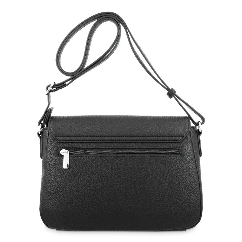 El Potro Bolso Solapa Grande Bandolera De El Potro Color Negro-Siena