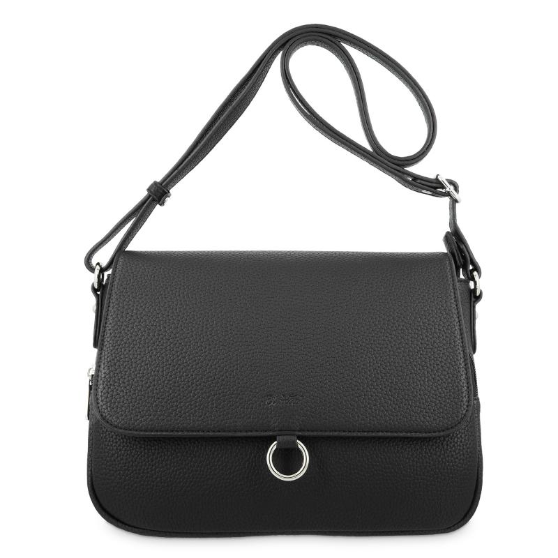 El potro Bolso solapa grande bandolera de El Potro color negro-Siena