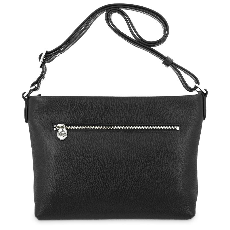 El Potro Bolso Suave Bandolera De 3 Cremalleras Mujer En Piel Vacuno Color Negro - I R I S