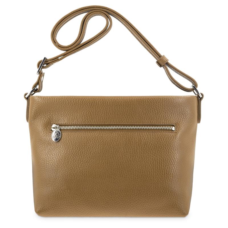 El Potro Bolso Suave Bandolera De 3 Cremalleras Mujer En Piel Vacuno Color Cuero - I R I S