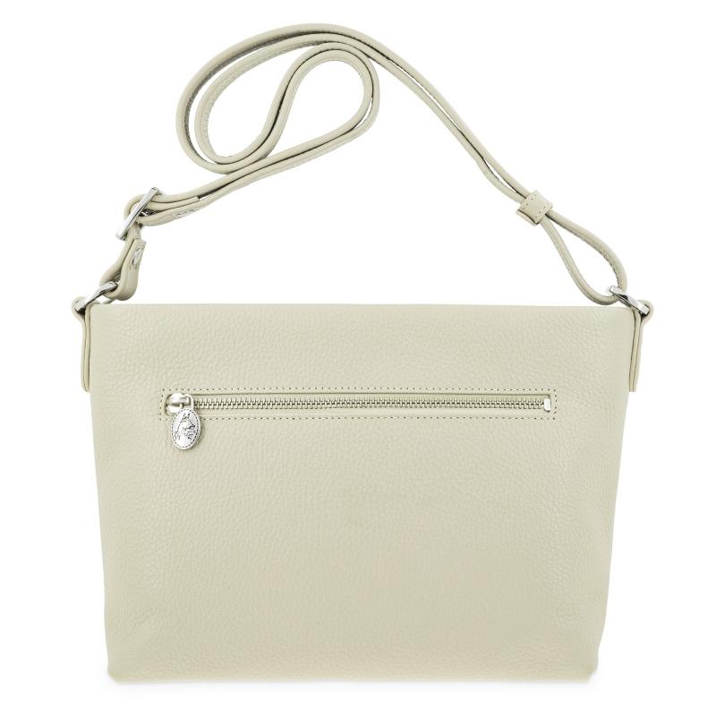 El Potro Bolso Suave Bandolera De 3 Cremalleras Mujer En Piel Vacuno Color Beige - I R I S