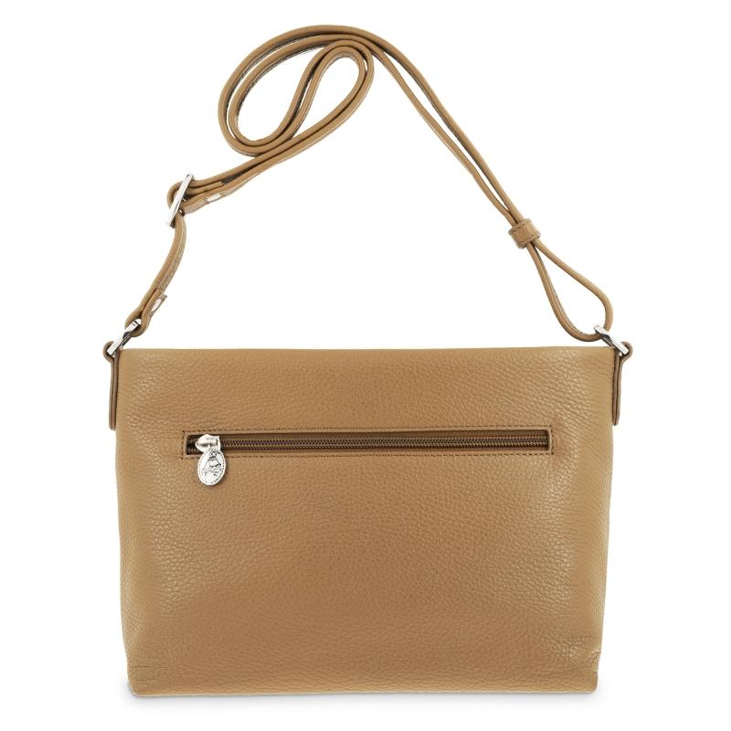 El Potro Bolso Suave Bandolera De 3 Cremalleras Mujer En Piel Vacuno Color Cuero- Floater