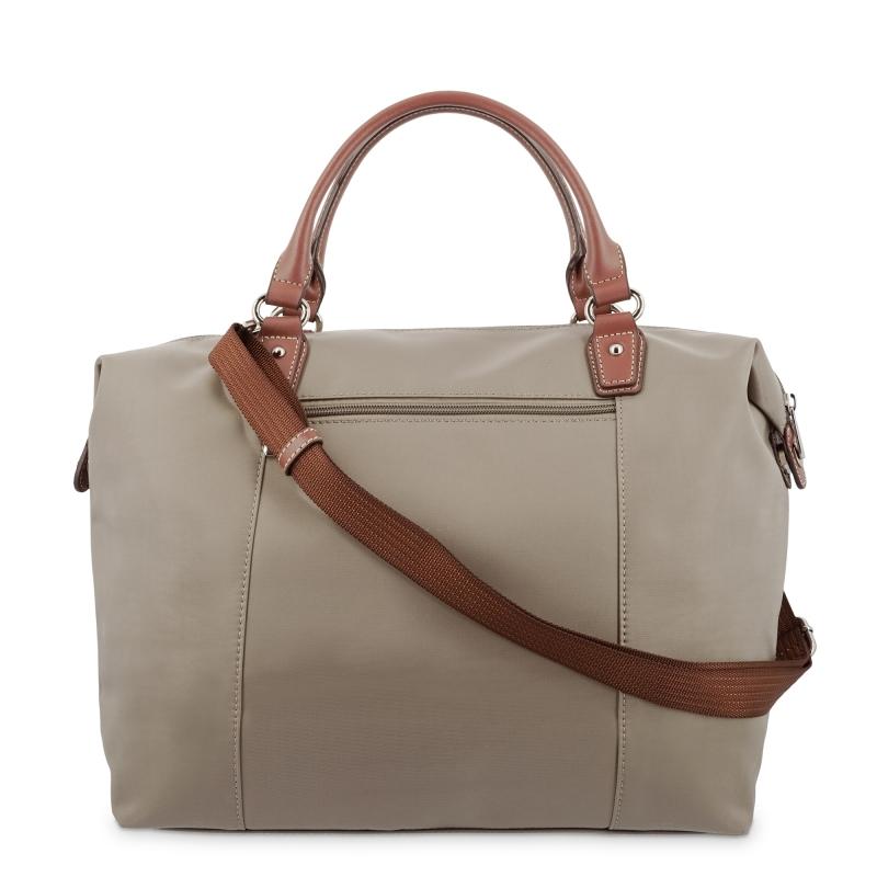 El Potro Bolso Tote Mujer En Lona Y Piel Vacuno Color Taupe-cuero-Paris