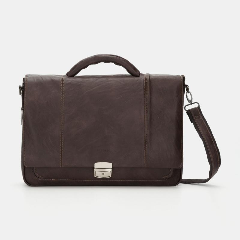 El potro Carpeta hombre en lona color marrón - Berlín