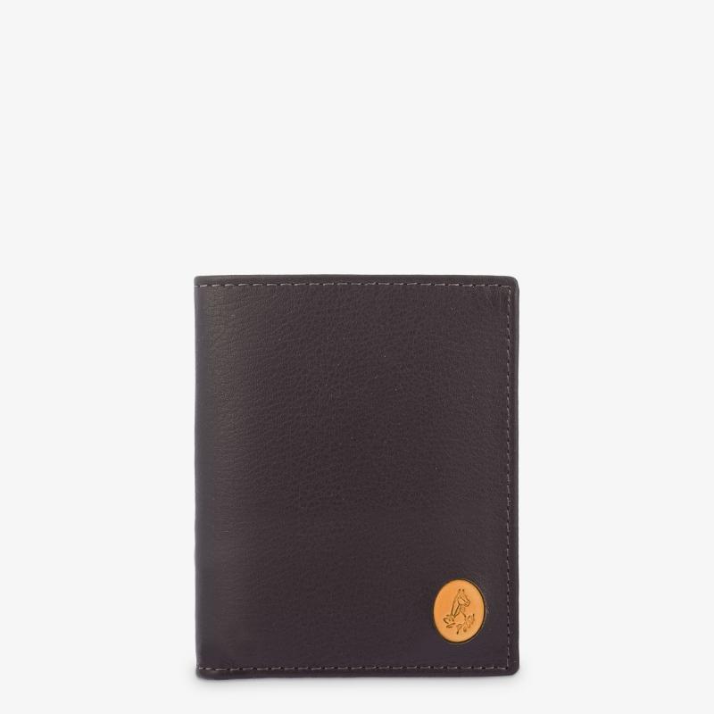 El potro Cartera Billetera con Monedero Interior hombre en piel vacuno color marrón/mostaza Tribeca-El Potro