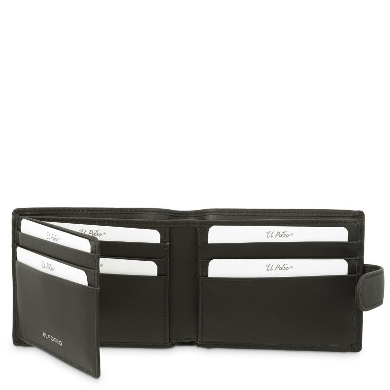 El Potro Cartera Billetera Tarjetero Con Monedero Exterior En Piel Vacuno Color Marrón-El Potro