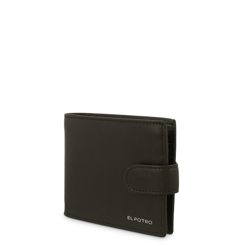 El Potro Cartera Billetera Tarjetero Con Monedero Exterior En Piel Vacuno Color Marrón-El Potro