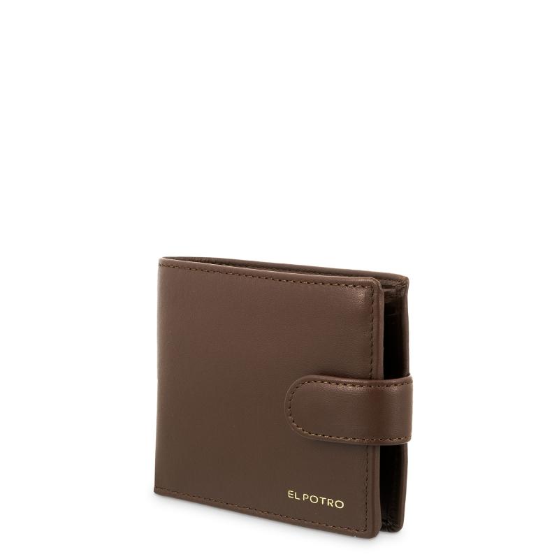 El Potro Cartera Billetera Tarjetero Con Monedero Interior En Piel Vacuno Color Cuero-El Potro