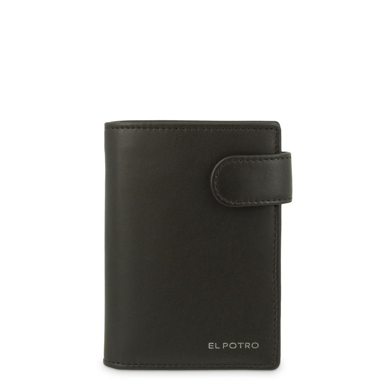 El potro Cartera billetera tarjetero con monedero interior en piel vacuno color marrón- El Potro