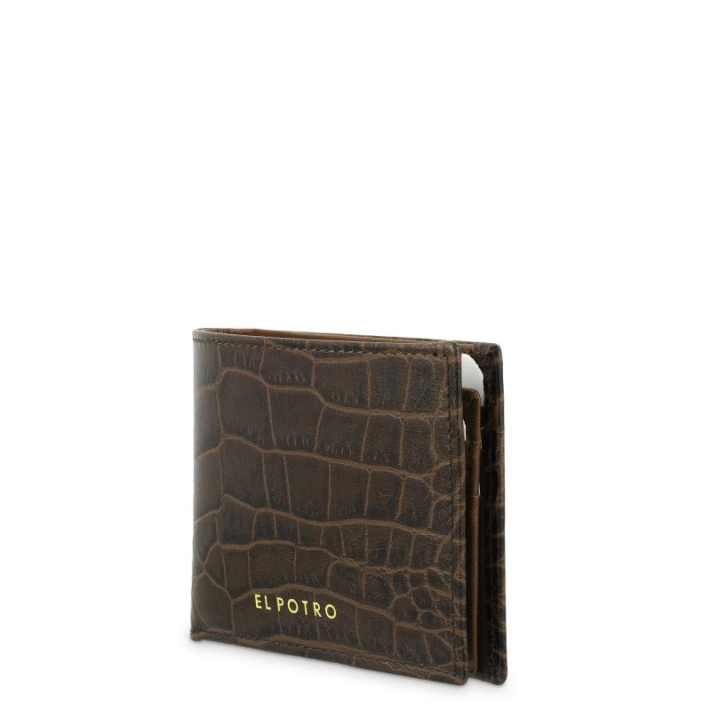 El Potro Cartera Billetera Tarjetero Hombre En Piel Vacuno Color Marrón-Coco