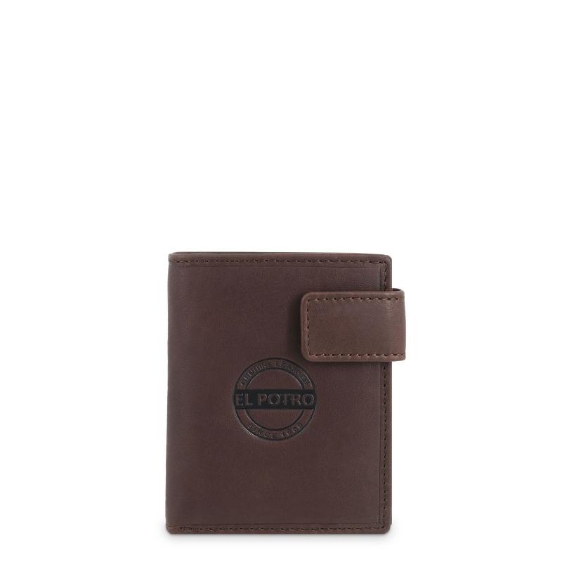 El potro Cartera con monedero exterior de hombre en piel vacuno marrón Legitimo-E L P O T R O