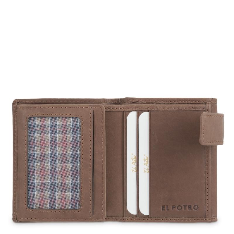 El Potro Cartera Con Monedero Exterior De Hombre En Piel Vacuno Cuero Legitimo-E L P O T R O
