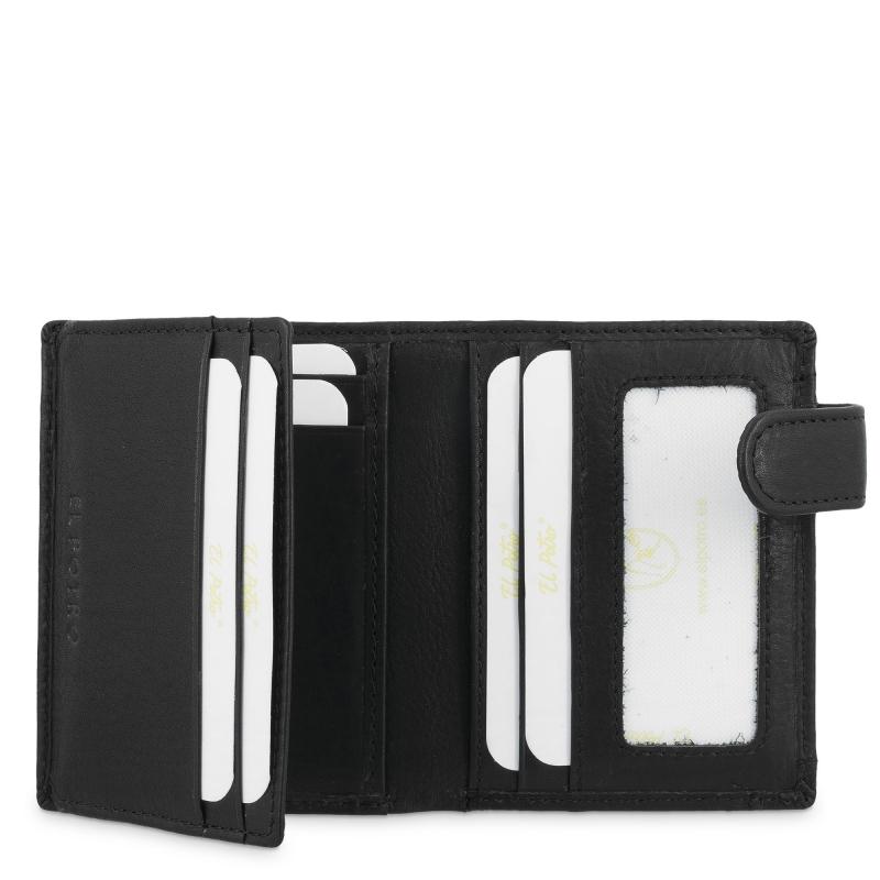 El Potro Cartera Con Monedero Exterior Hombre En Piel Vacuno Color Negro- Durango