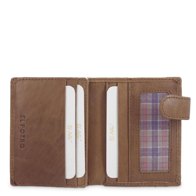 El Potro Cartera Con Monedero Exterior Hombre En Piel Vacuno Color Cuero- Durango