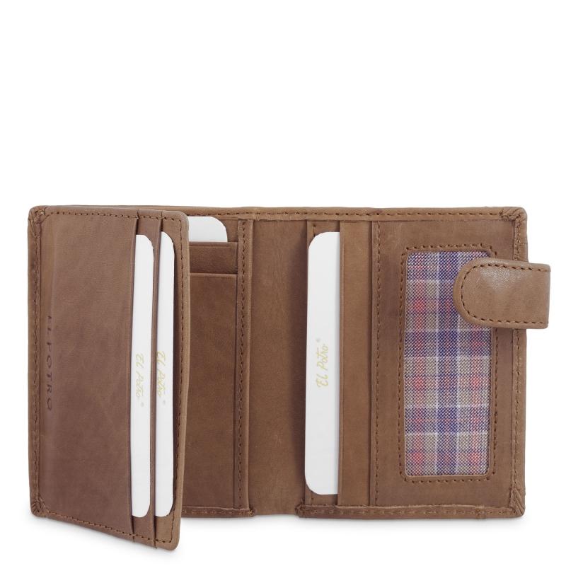 El Potro Cartera Con Monedero Exterior Hombre En Piel Vacuno Color Cuero- Durango